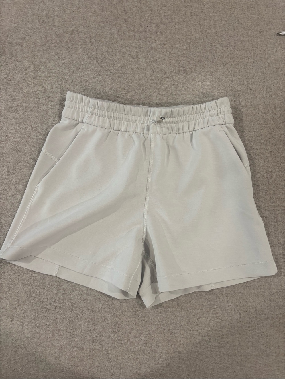 Women's Beige Pull-On Sweat Shorts